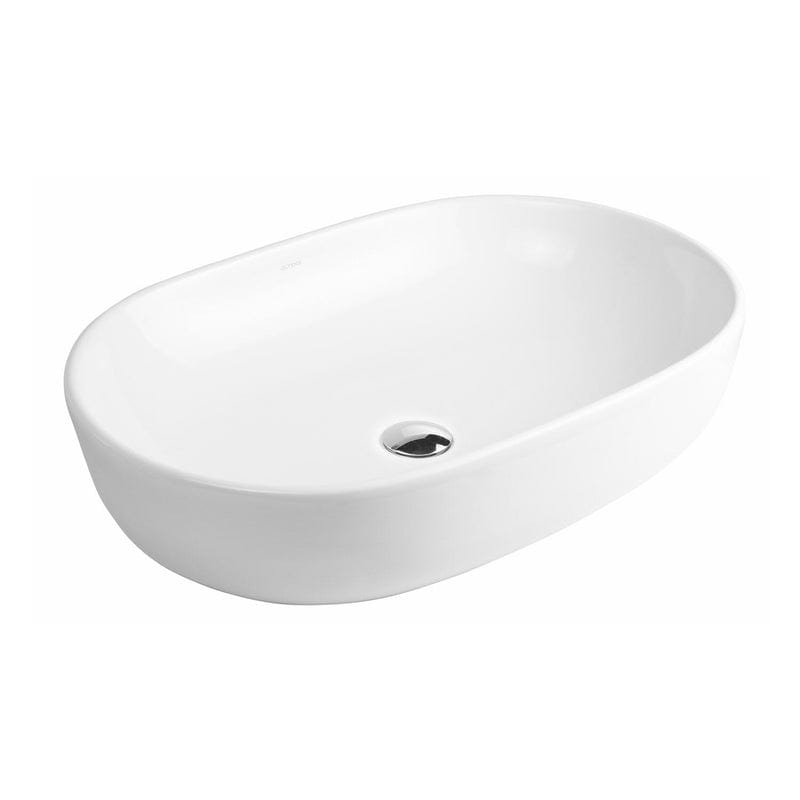 OLTENS Hamnes Aufsatzwaschbecken oval 60 x 42,5 cm, mit SmartClean