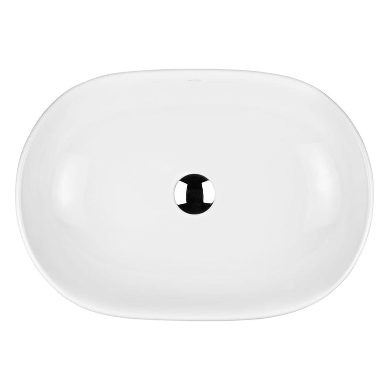 OLTENS Hamnes Aufsatzwaschbecken oval 60 x 42,5 cm, mit SmartClean