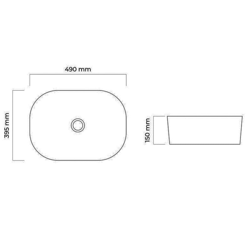 OLTENS Hamnes Aufsatzwaschbecken oval