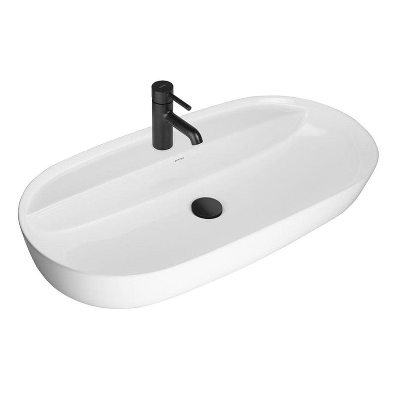 OLTENS Hamnes Thin Aufsatzwaschbecken oval mit Hahnloch