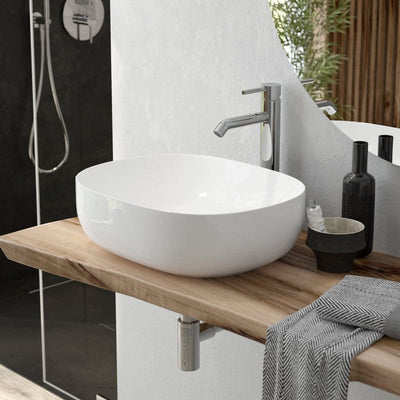 OLTENS Hamnes Thin Aufsatzwaschbecken oval 60,5 x 41,5 cm