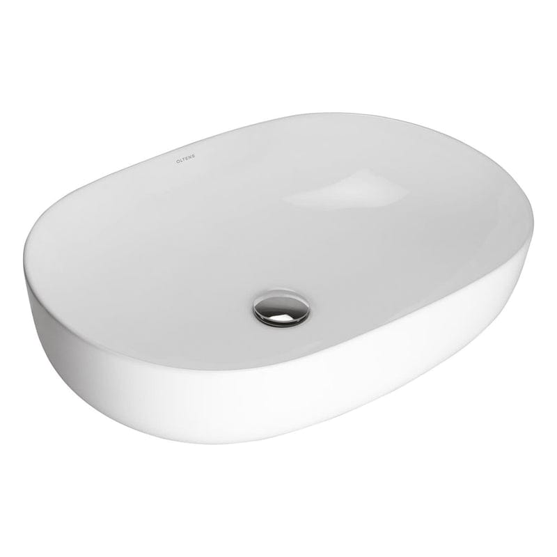 OLTENS Hamnes Thin Aufsatzwaschbecken oval 60,5 x 41,5 cm