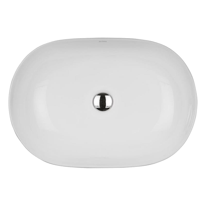 OLTENS Hamnes Thin Aufsatzwaschbecken oval 60,5 x 41,5 cm