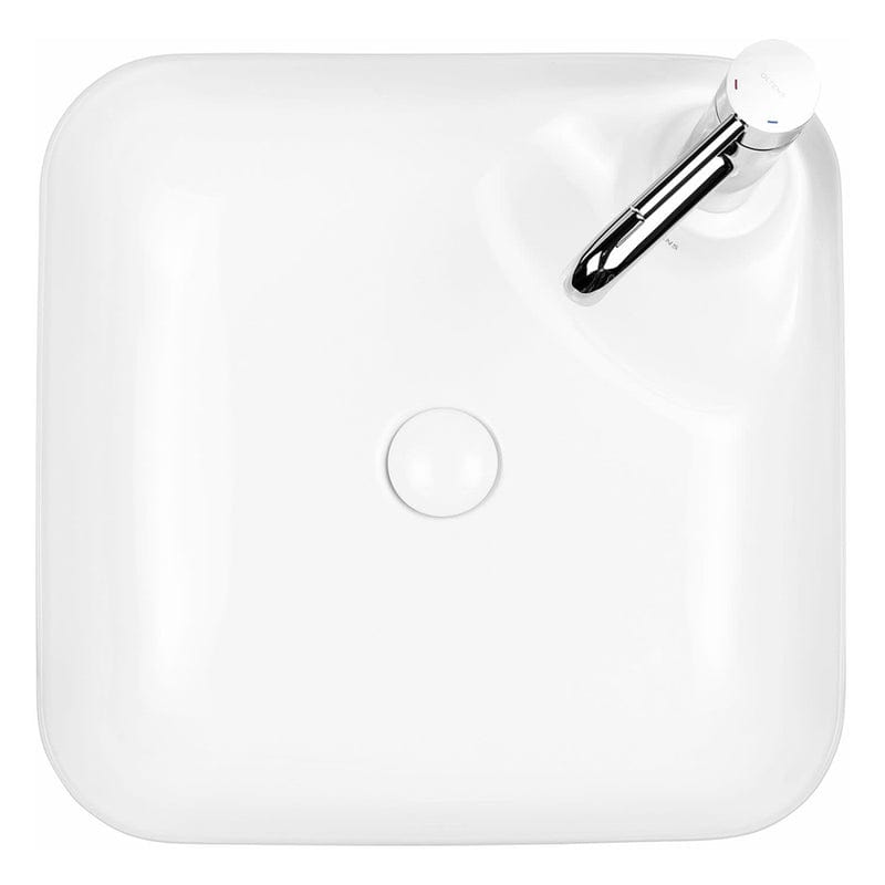 OLTENS Lysake Aufsatzwaschbecken quadratisch 42,5 x 42,5 cm, mit Hahnloch