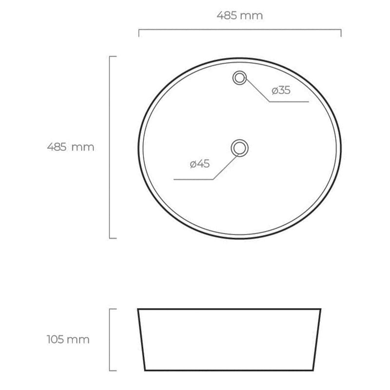 OLTENS Lysake Aufsatzwaschbecken