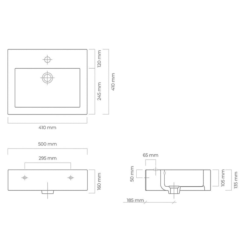 OLTENS Susa Waschbecken 50 x 41 cm