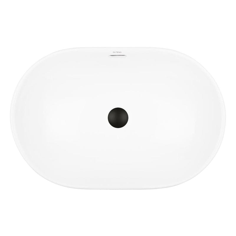 OLTENS Tive Aufsatzwaschbecken oval 61 x 40 cm, mit SmartClean