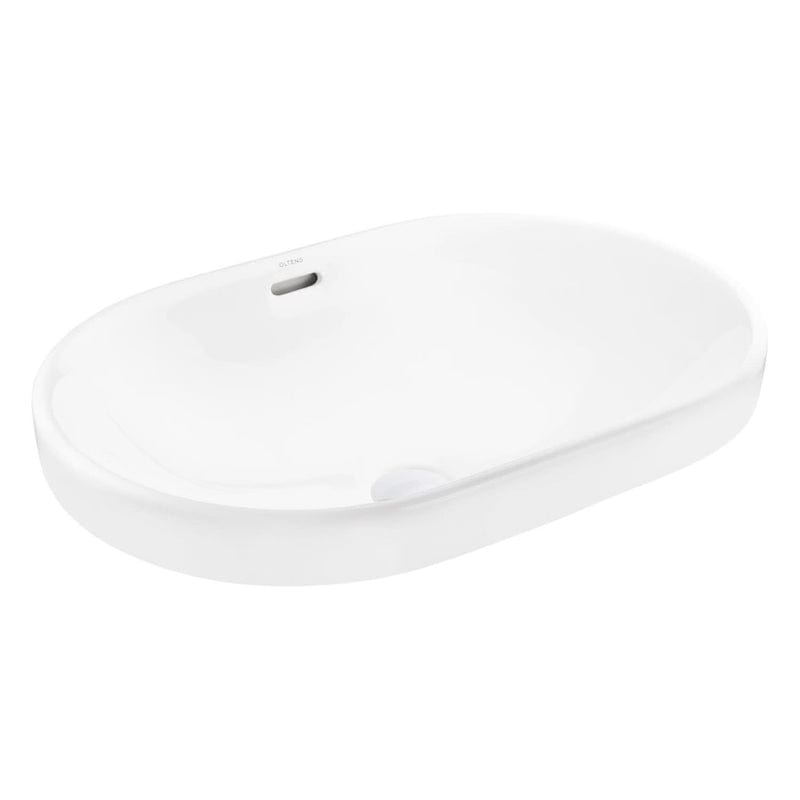 OLTENS Tive Aufsatzwaschbecken oval 61 x 40 cm, mit SmartClean