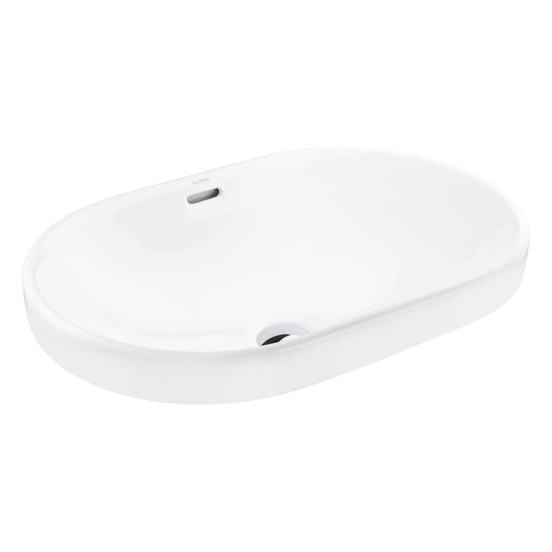 OLTENS Tive Aufsatzwaschbecken oval 61 x 40 cm, mit SmartClean
