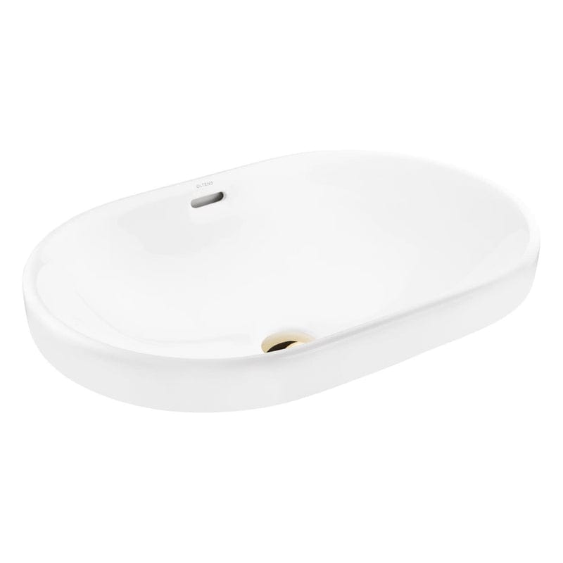 OLTENS Tive Aufsatzwaschbecken oval 61 x 40 cm, mit SmartClean