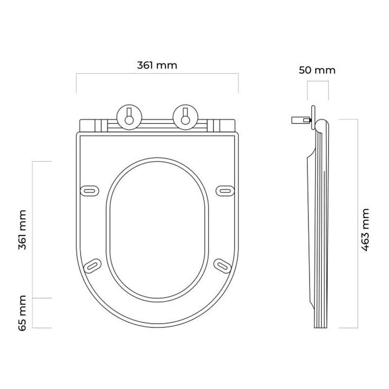 OLTENS Hamnes Ovan Slim WC-Sitz mit Absenkautomatik