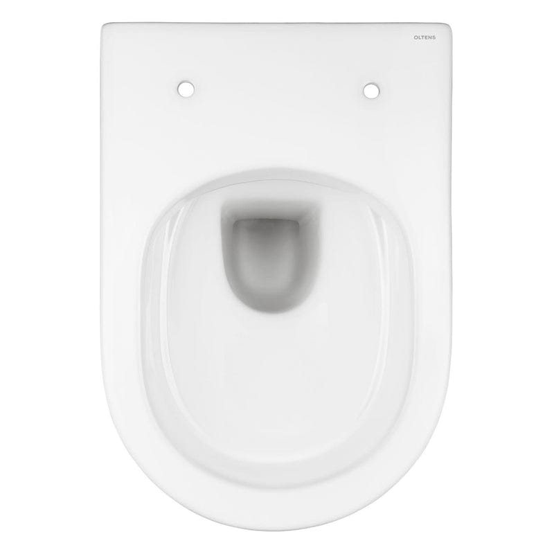 OLTENS Jog Tiefspül-Wand-WC PureRim 36 x 52 cm, Set mit Slim WC-Sitz