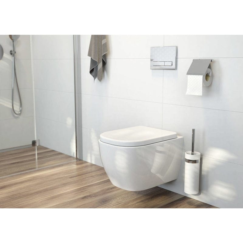 OLTENS Vernal Tiefspül-Wand-WC PureRim 34,5 x 50 cm, Set mit Slim WC-Sitz, mit SmartClean