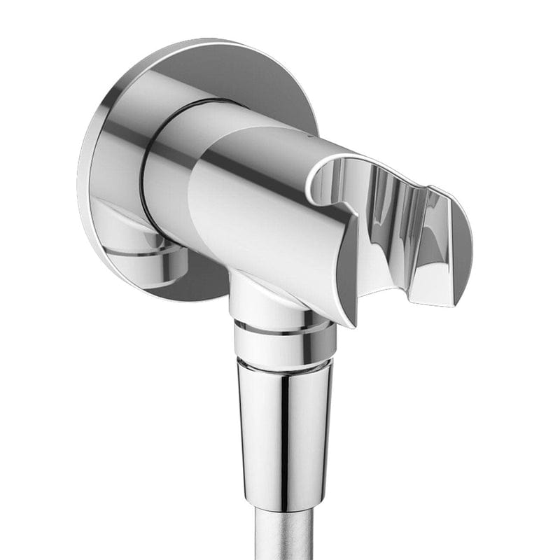 OLTENS Hvita Wandanschlussbogen mit Brausehalter, Rosette rund