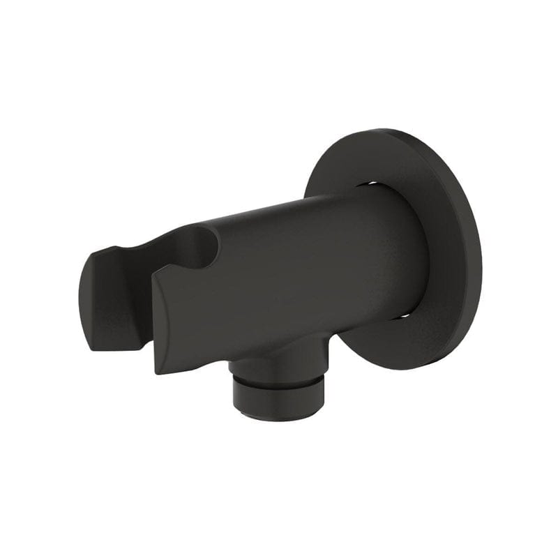 OLTENS Hvita Wandanschlussbogen mit Brausehalter, Rosette rund