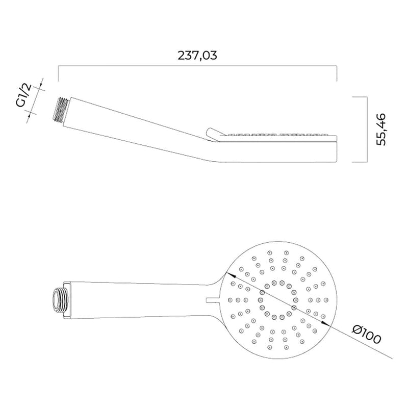 OLTENS Motala Select Handbrause rund Ø 10 cm mit 3 Strahlarten