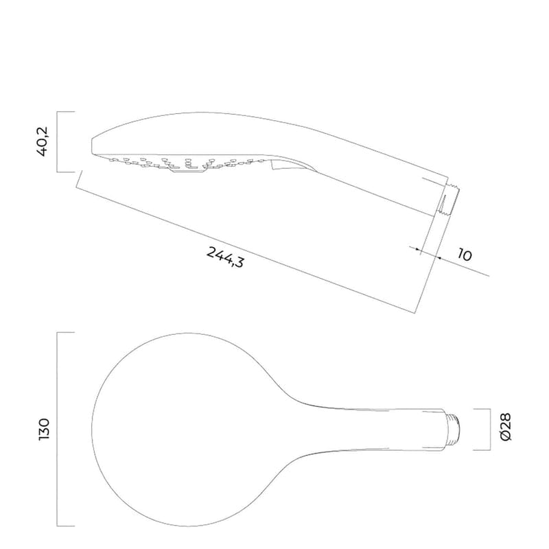 OLTENS Saxan EasyClick Handbrause rund Ø 13 cm mit 3 Strahlarten