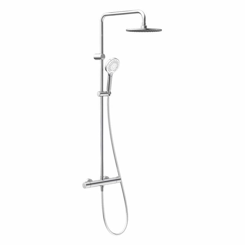 OLTENS Atran Duschsystem mit Aufputz-Thermostat, Handbrause und Kopfbrause rund