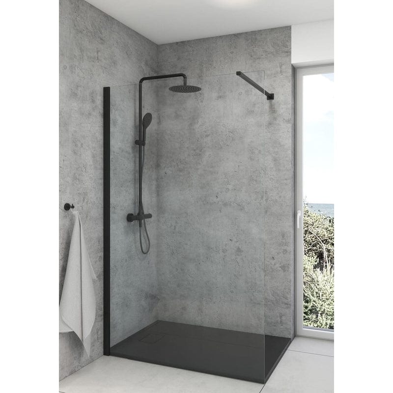 OLTENS Atran Duschsystem mit Aufputz-Thermostat, Handbrause und Kopfbrause rund