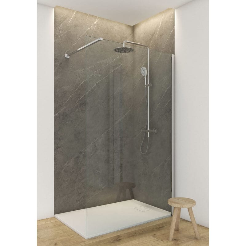 OLTENS Atran Duschsystem mit Aufputz-Thermostat, Handbrause und Kopfbrause rund