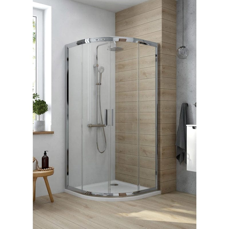 OLTENS Atran Duschsystem mit Aufputz-Thermostat, Handbrause und Kopfbrause rund