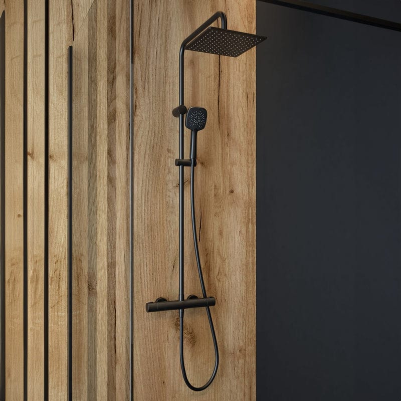 OLTENS Atran (S) Duschsystem mit Aufputz-Thermostat, Handbrause und Kopfbrause eckig