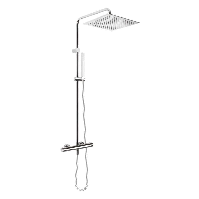 OLTENS Boran (S) Duschsystem mit Aufputz-Thermostat, Stabhandbrause und Kopfbrause eckig