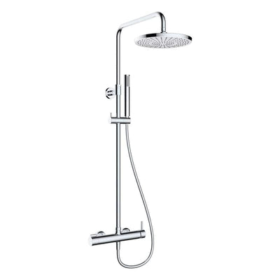 OLTENS Molle Duschsystem mit Aufputz-Armatur, Stabhandbrause und Kopfbrause rund