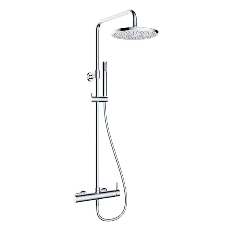 OLTENS Molle Duschsystem mit Aufputz-Armatur, Stabhandbrause und Kopfbrause rund