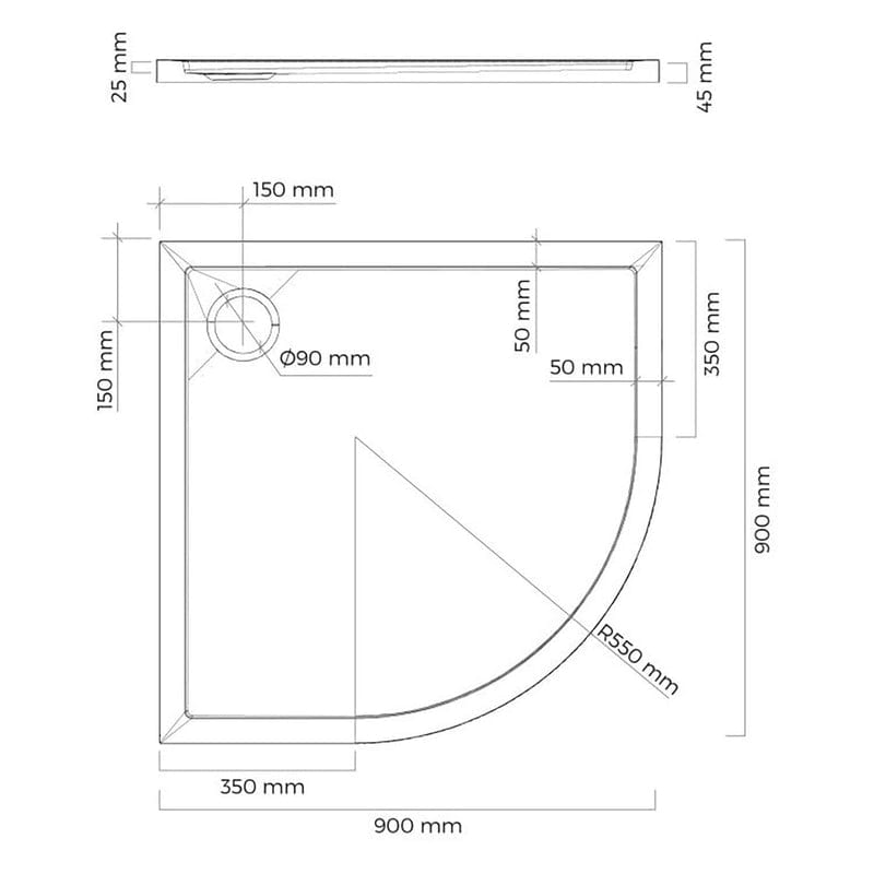 OLTENS Superior douchebak
