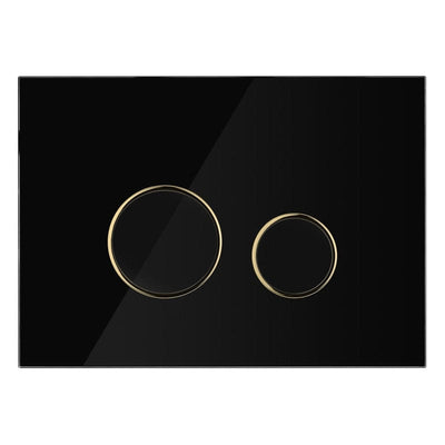 OLTENS Lule Betätigungsplatte aus Glas mit 2-teiligen Spülknopf rund