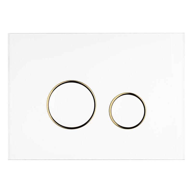 OLTENS Lule Betätigungsplatte aus Kunststoff mit 2-teiligen Spülknopf rund