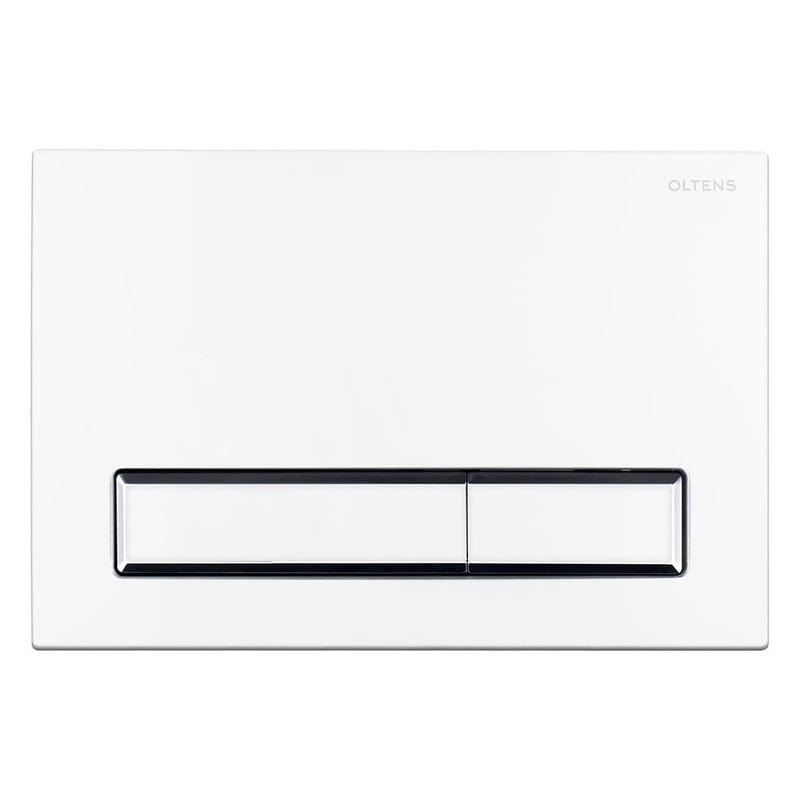 OLTENS Torne Betätigungsplatte aus Kunststoff mit 2-teiligen Spülknopf rechteckig
