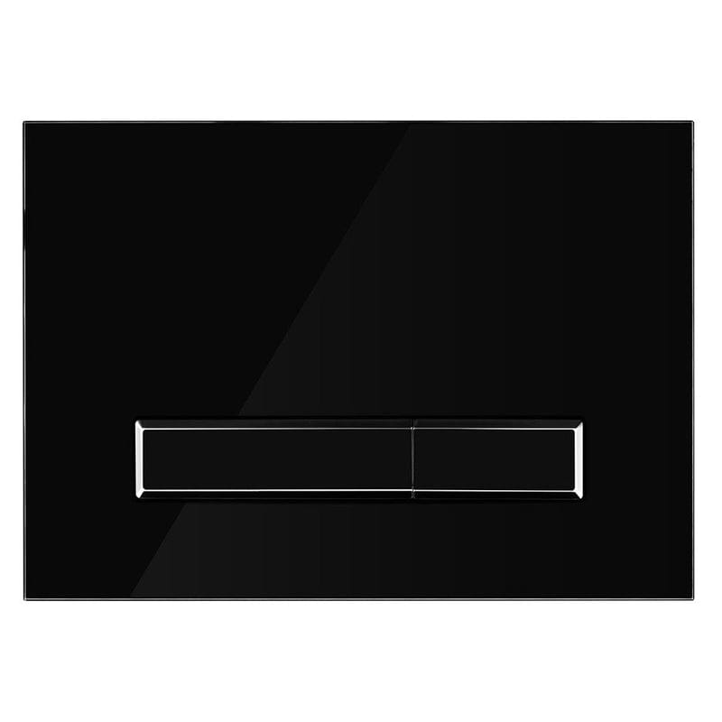 OLTENS Torne Betätigungsplatte aus Glas mit 2-teiligen Spülknopf rechteckig