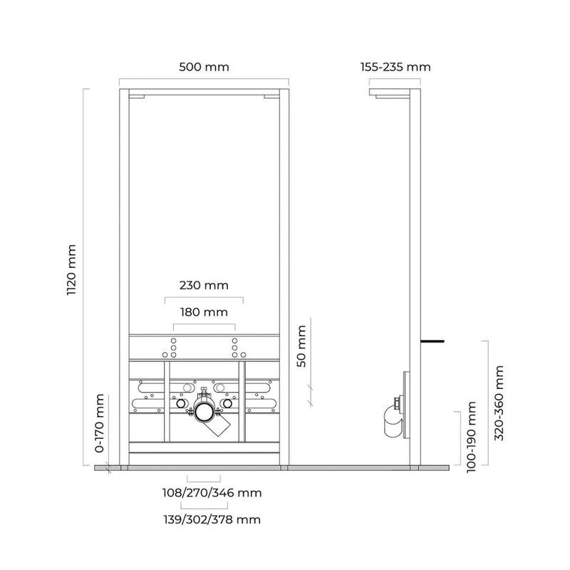 OLTENS Triberg UP-Installationsrahmen für Wand-Bidets
