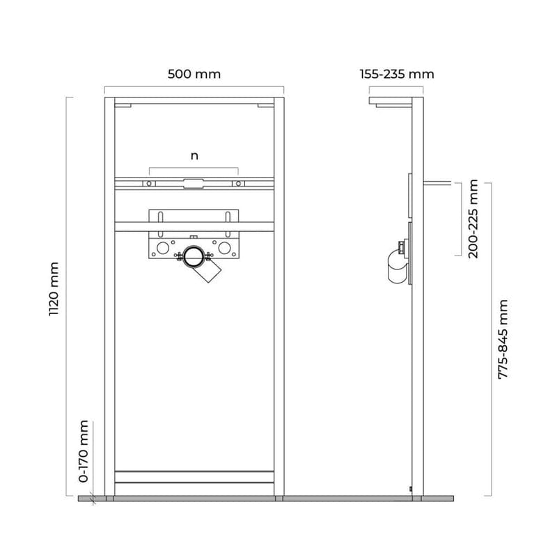OLTENS Triberg UP-Installationsrahmen für Wand-Waschbecken