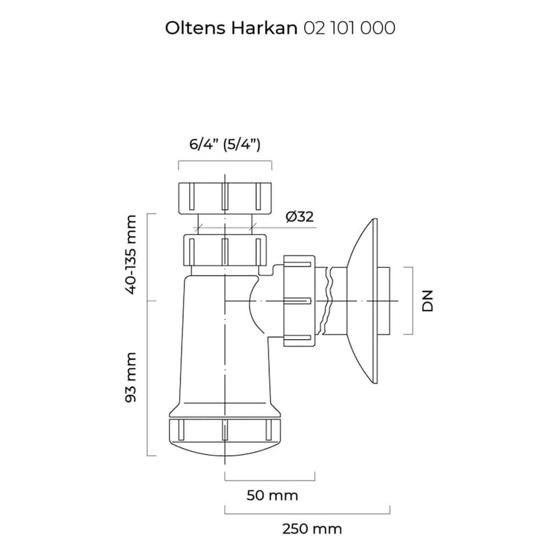 OLTENS Harkan Flaschen-Siphon für Waschbecken