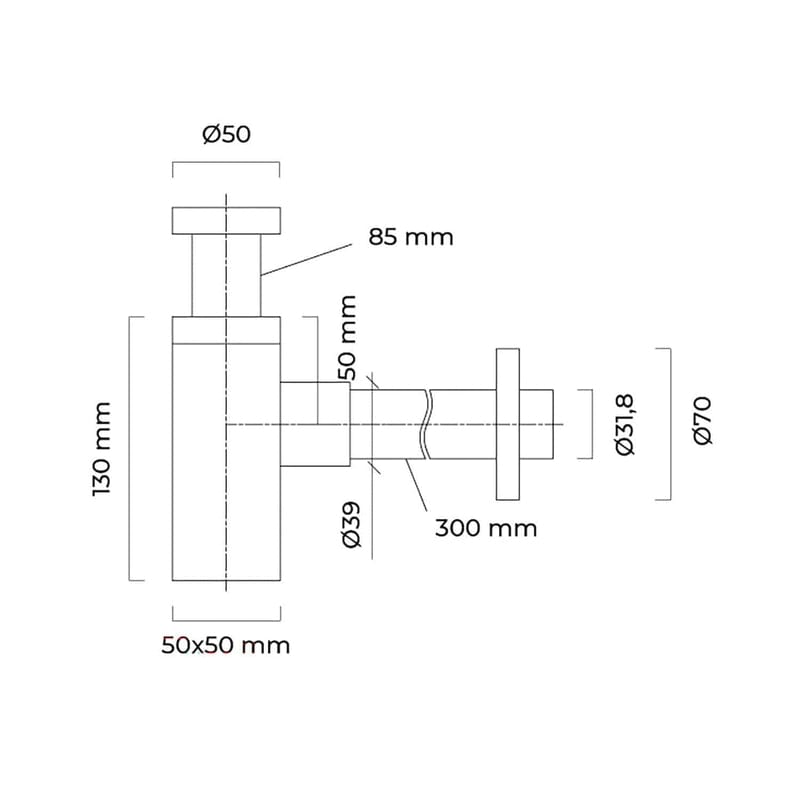 OLTENS Hervik (S) Messing-Siphon für Waschbecken