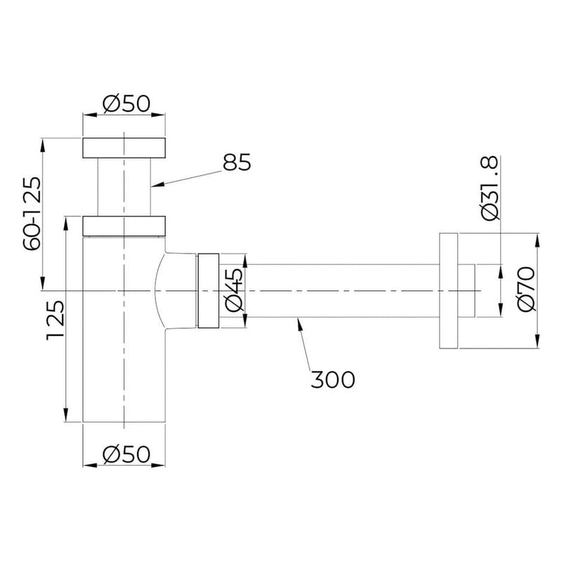 OLTENS Hervik Messing-Siphon für Waschbecken