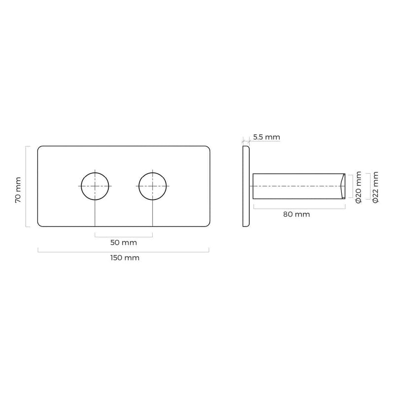 OLTENS Vamare Abdecksatz für Heizkörperventile