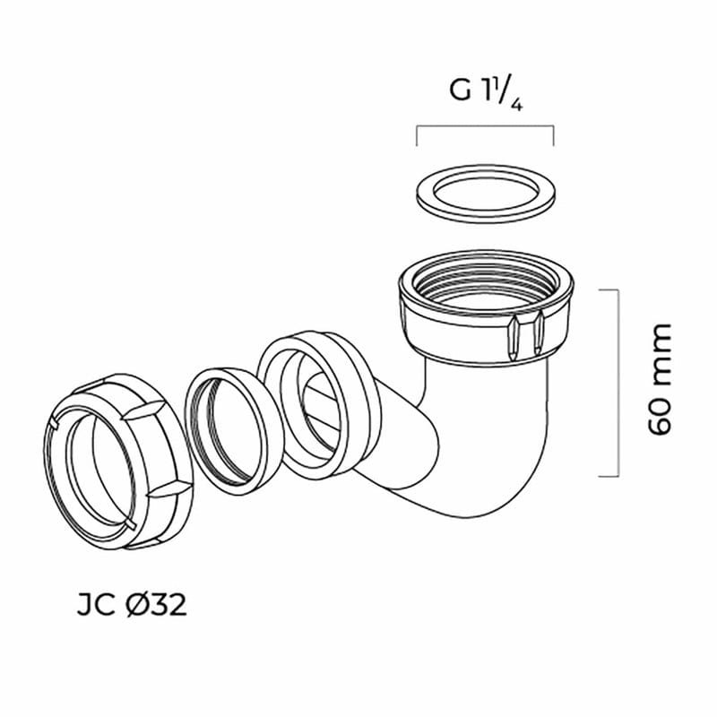 OLTENS Viskan Bidet-Siphon