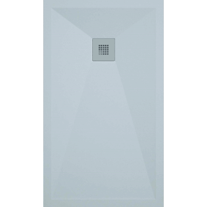 Mineralgiet-douchebak extra plat ONDA, leisteenlook, GRIJS