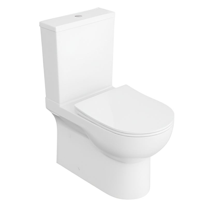 Modernes Stand-WC, Keramik, POSEIDON, niedriger Spülkasten