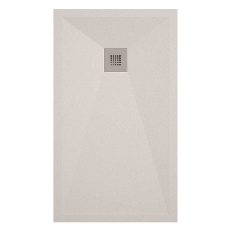 Mineralgiet-douchebak extra vlak ONDA, leisteenlook, ZAND