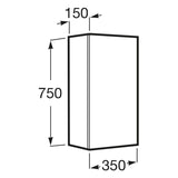 Roca Delta Oberschrank 1 Tür, Anschlag links oder rechts