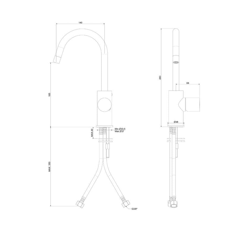 Steinkamp Living Waschtisch-Einhebelmischer mit hohem Auslauf