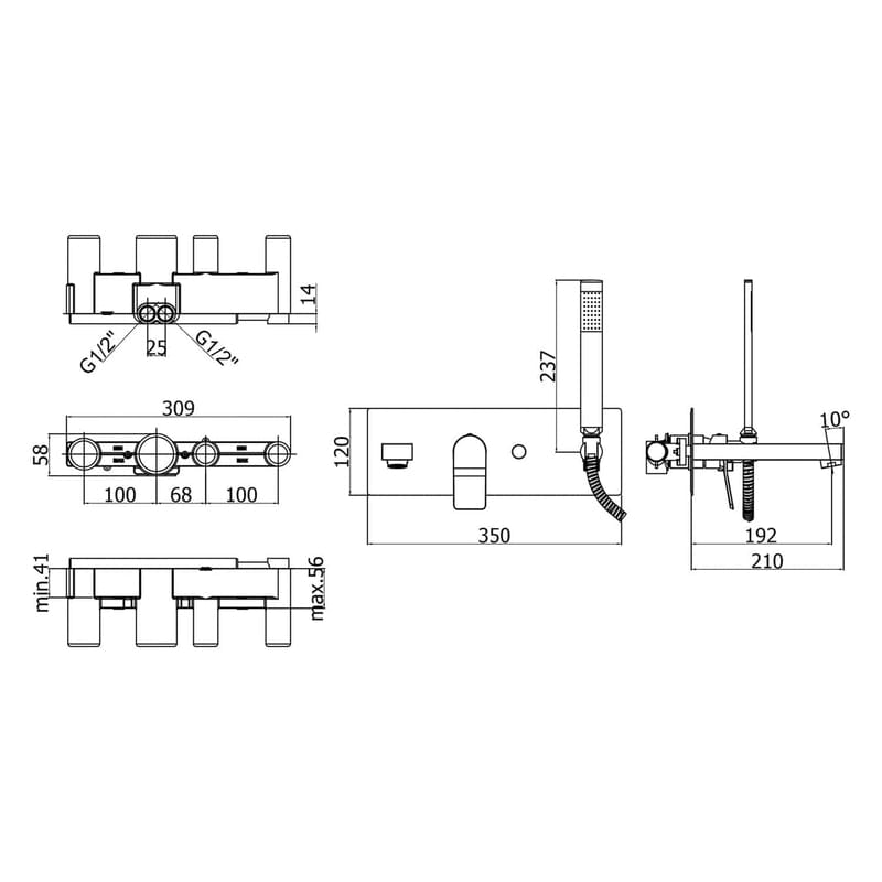 Steinkamp Value Unterputz-Wannenarmatur