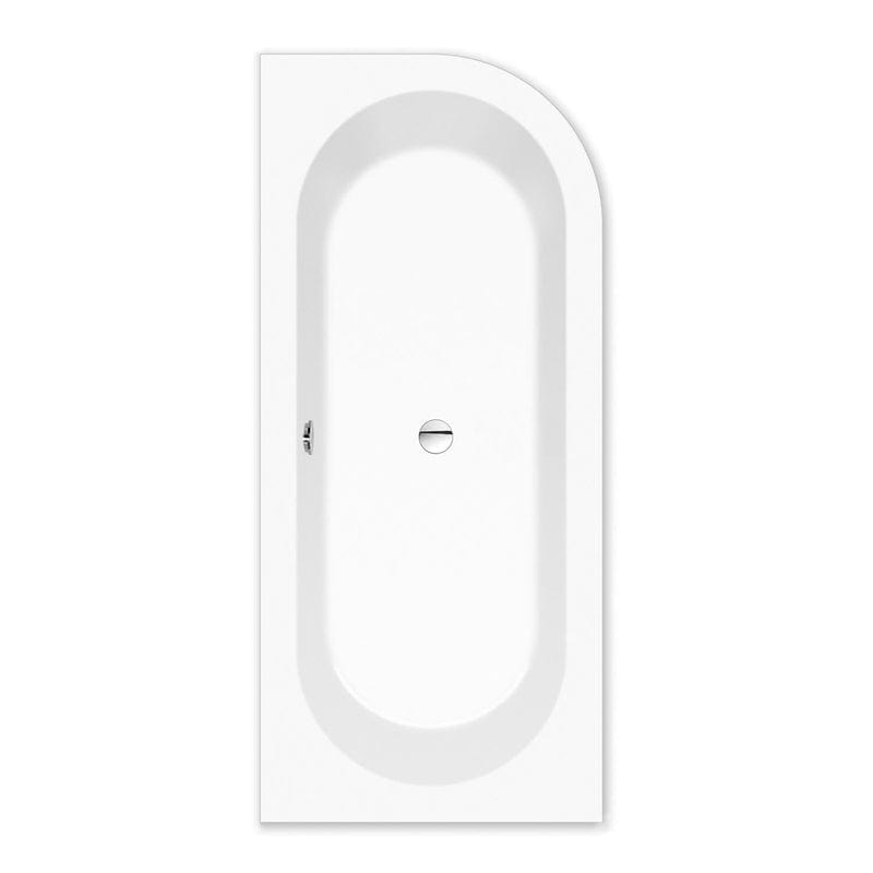 Steinkamp Life Eckbadewanne 180 x 80 cm rechts mit Schürze und M5 Ablaufgarnitur