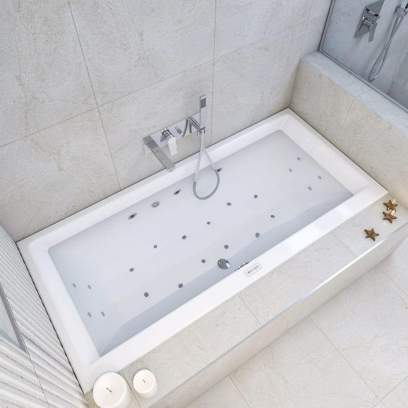 Steinkamp Life Rechteck-Badewanne mit Whirlsystem 190 x 90 cm, inkl. Viega Multiplex Trio MT5
