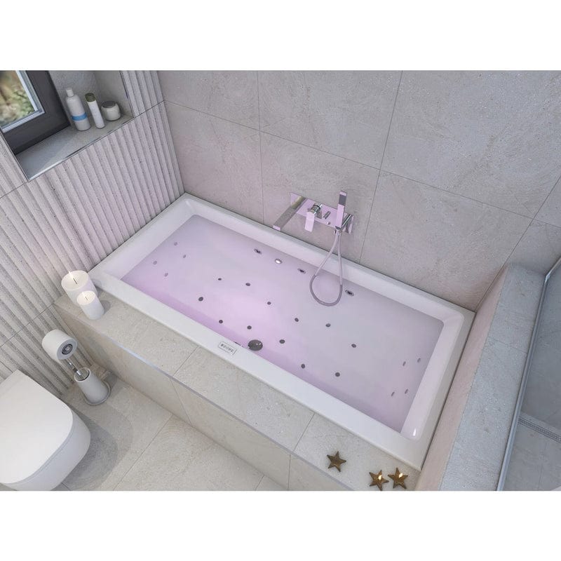 Steinkamp Life Rechteck-Badewanne mit Whirlsystem 190 x 90 cm, inkl. Viega Multiplex Trio MT5